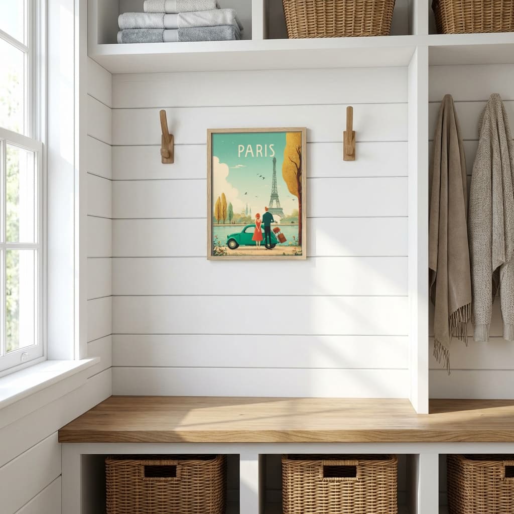 Paris Travel Poster - Professional Mockup